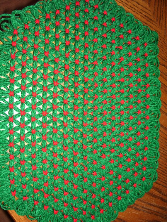 Vintage Style Daisy Loom Placemats & Hotpads 4 each