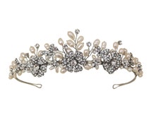Bristol Novelty BA880C Plastic Tiara With Red Stone, Girls, Silver, One Size - View #5