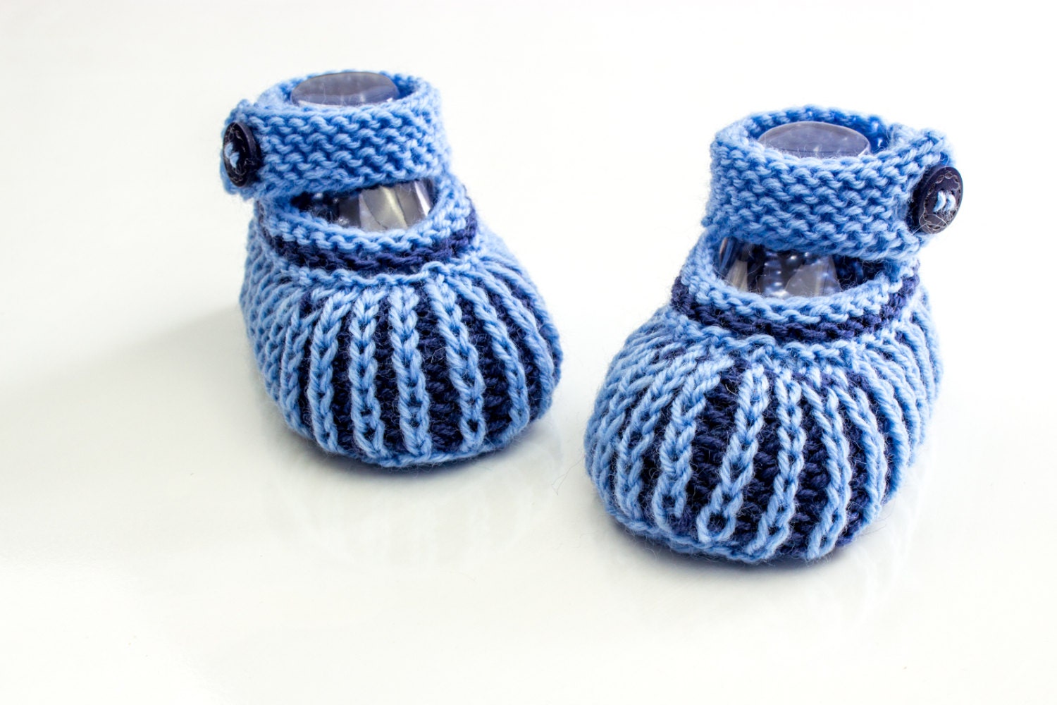 KNITTING PATTERN Newborn Booties Baby Boy Booties by heaventoseven