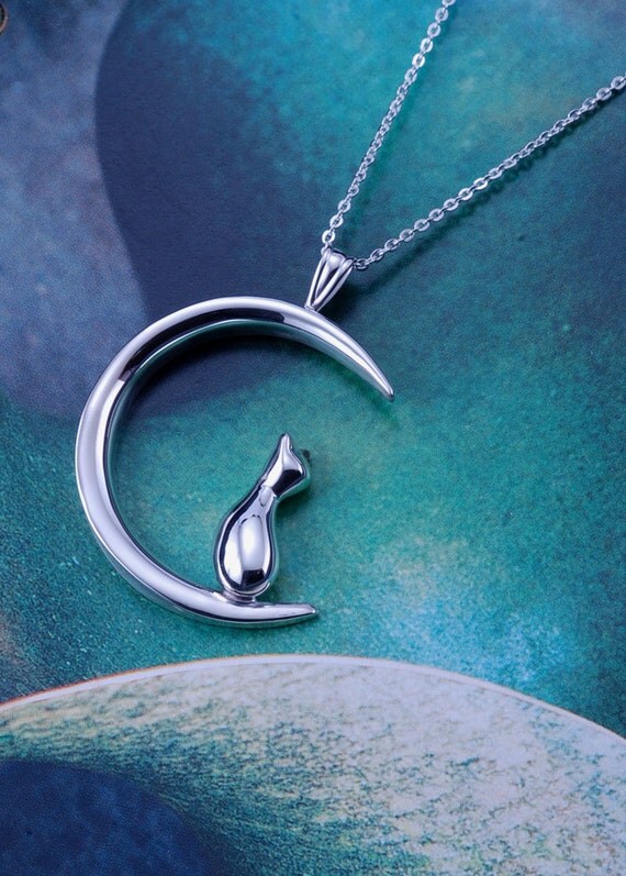 Special order for Малике Тухина cat and moon sterling silver