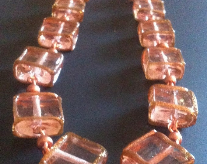 clearance! copper and glass necklace