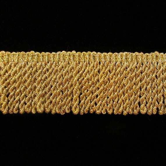 210.2 Metallic fringe trim Bullion antiquegold by PalladiaTrims