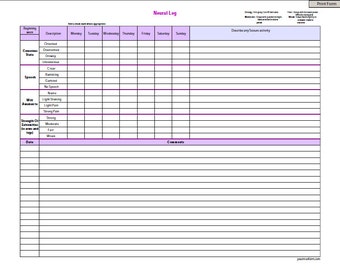 Pain Medication Log / Printable Forms / PDF / by TheDigitalMill