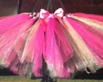 Fuchsia Black and Silver Tutu Princess Tutu Birthday 