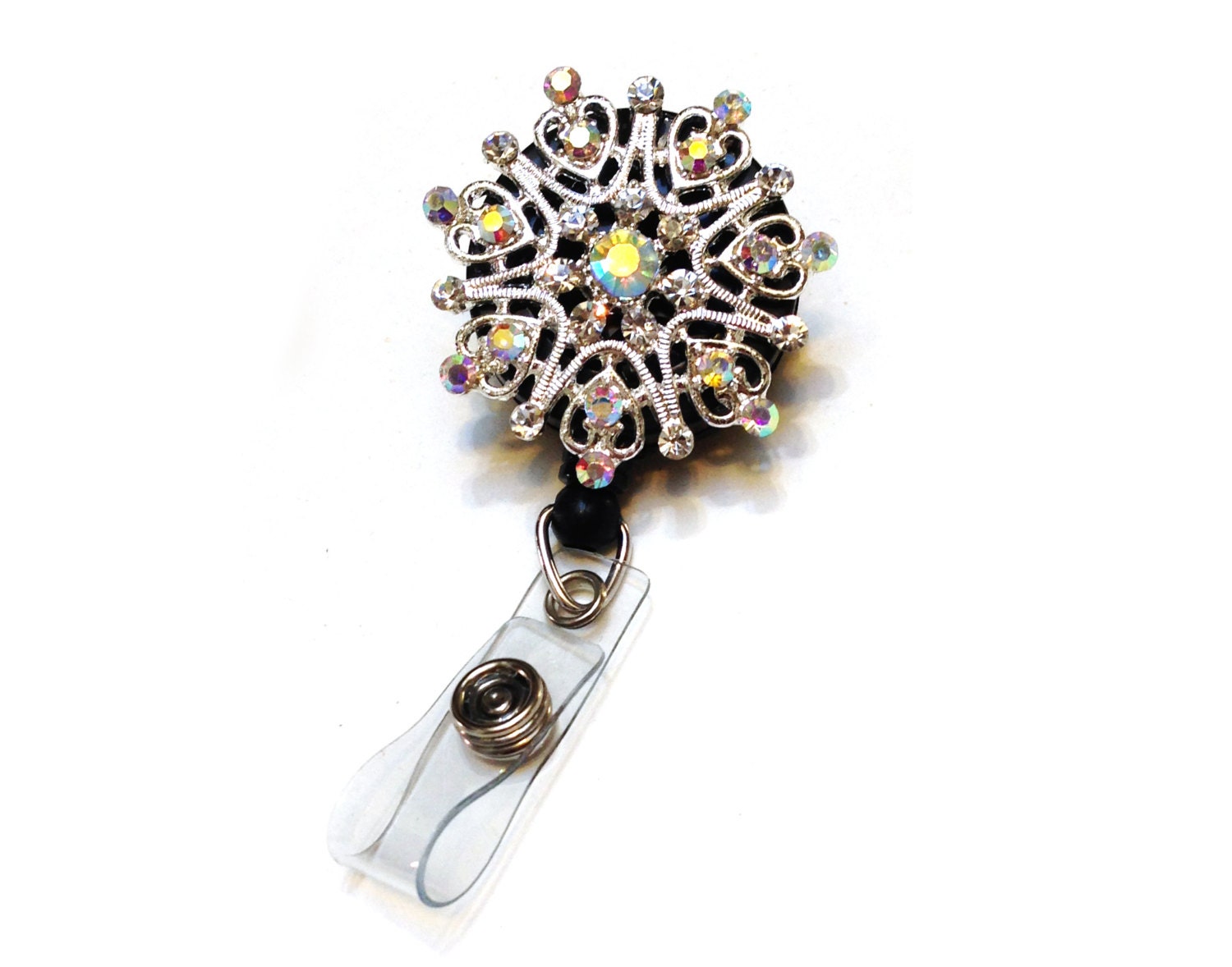 Sparkles Rhinestone Retractable Badge Reel/ ID Badge Holder