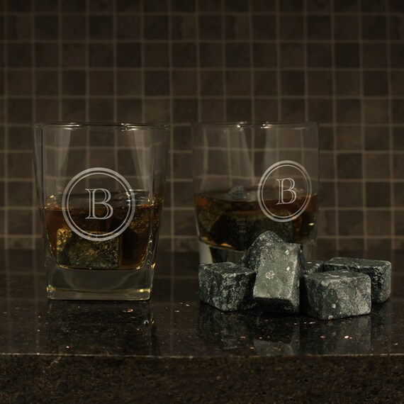 Personalized Whiskey Glasses Engraved with Design Options
