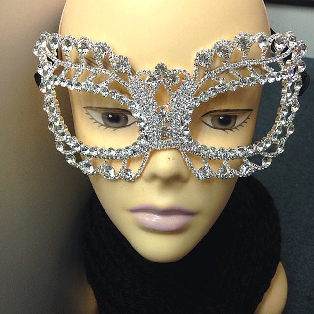 Rhinestone crystal masquerade mask base-party mask DIY deco