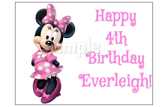 Minnie Mouse EDIBLE image cake topper decoration party