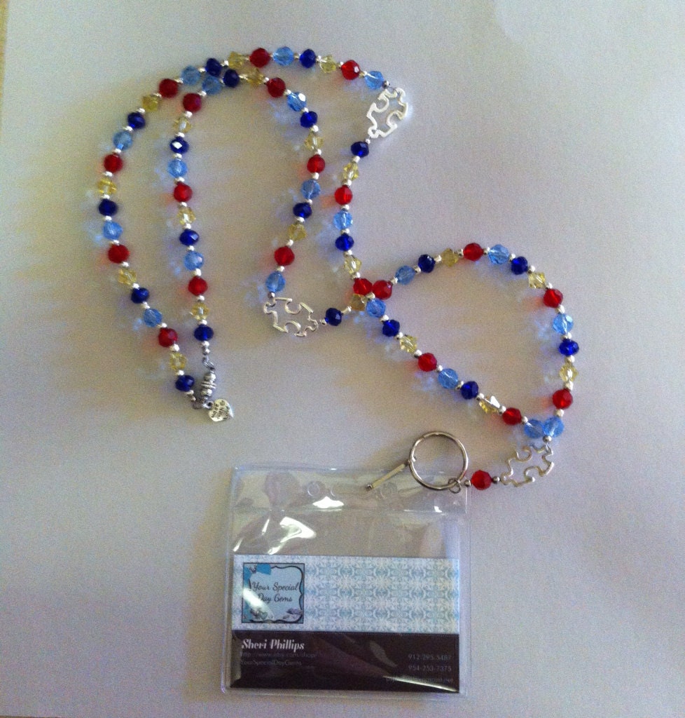 Autism Awareness ID Lanyard