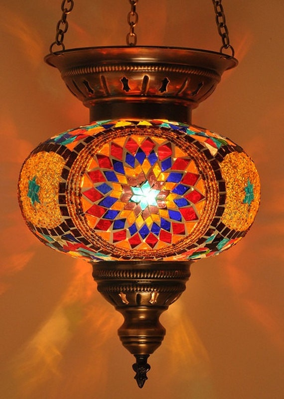 Items Similar To Hanging Stained Glass Mosaic Turkish Ottoman Moroccan