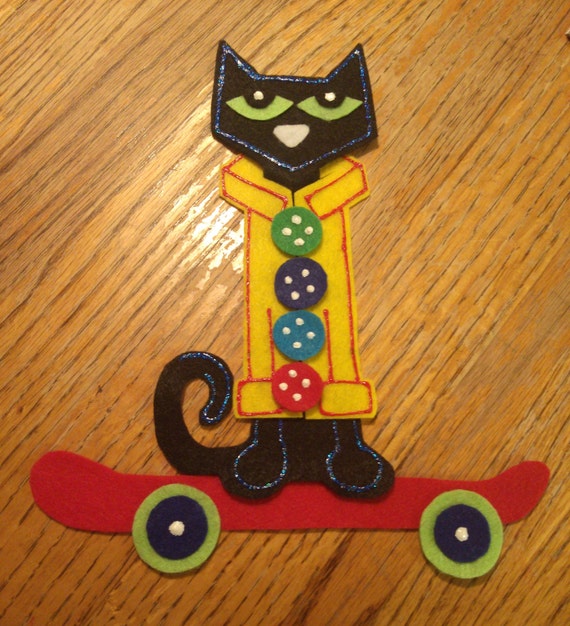 Flannel Felt Board Story Pieces Pete the Cat and His Four