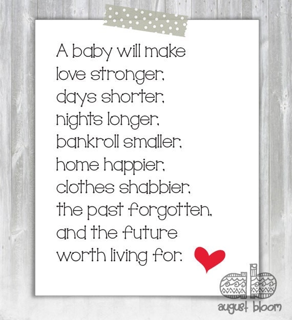 Items similar to New Baby Poem - Baby Shower Poem - Poem for New ...