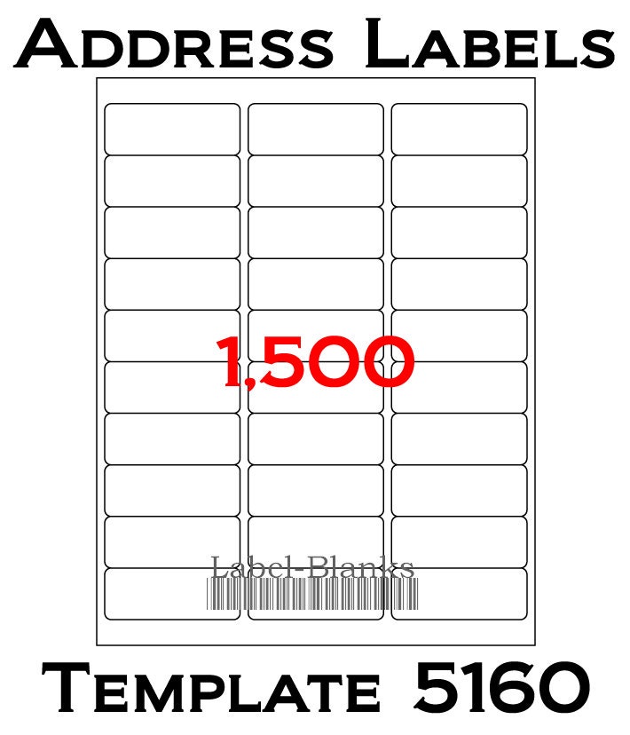 Laser / Ink Jet Labels - 50 Sheets - 1" x 2 5/8" - Avery ...