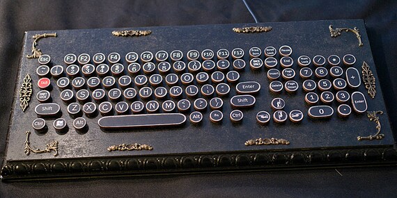 gaming keyboard retro punk typewriter style