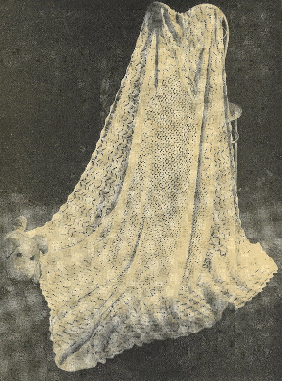 Dream shawl vintage baby shawl knitting pattern PDF shetland