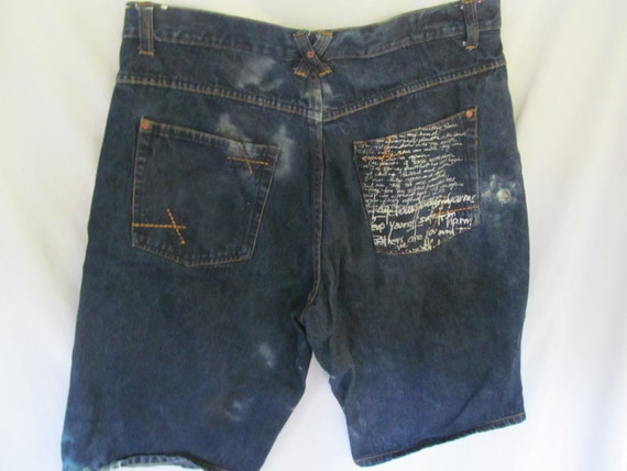 Baggy Skater Jean Shorts sz 40 Blue Jean by ReVintageBoutique