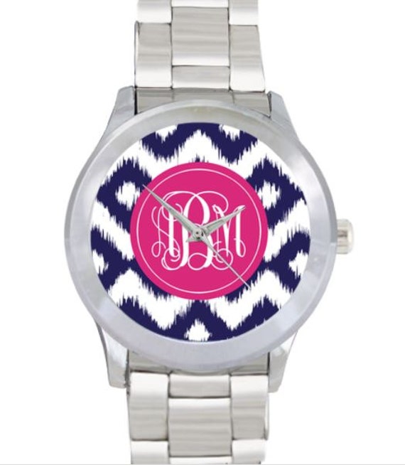 Items similar to Premium Geneva Stainless Steel Monogrammed Watch, LIFETIME WARRANTY