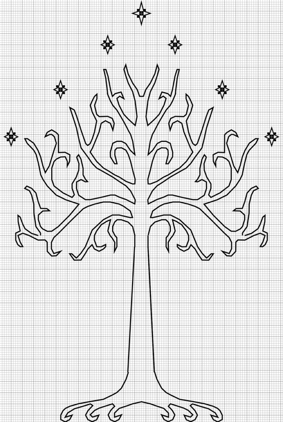 Items similar to Crossstitch pattern Tree of Gondor on Etsy