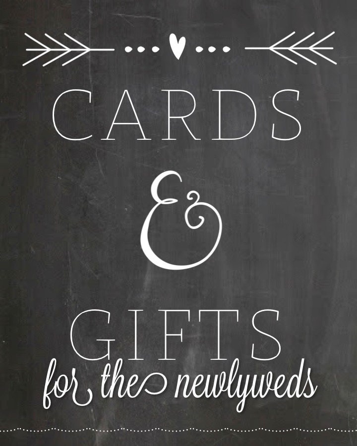 Chalkboard Cards Sign Printable Gifts sign Wedding Gift