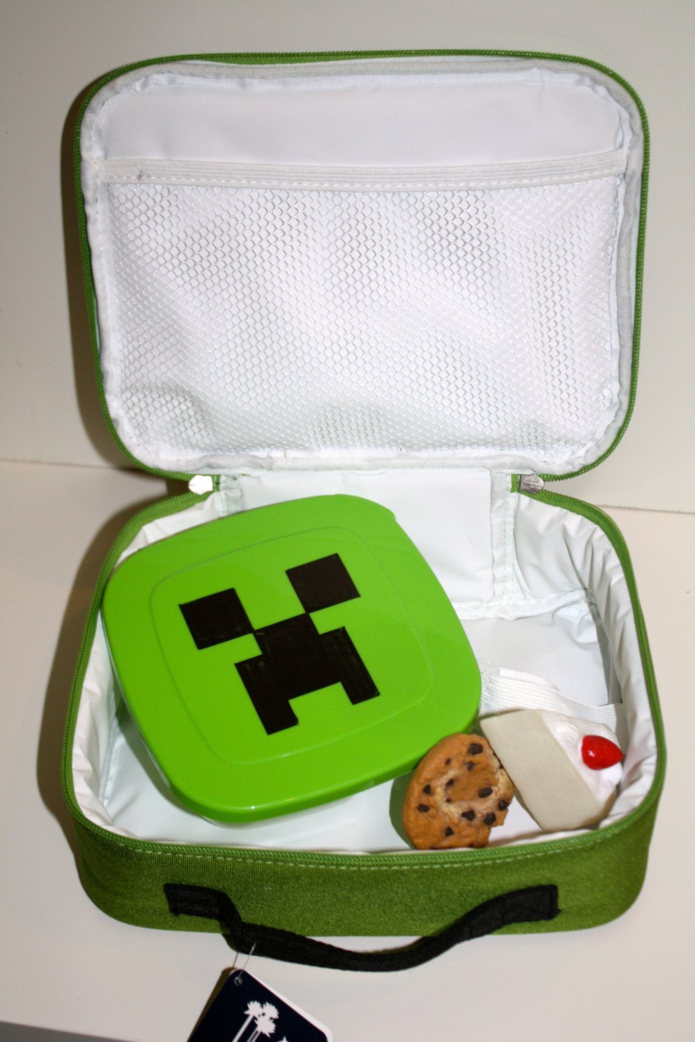 Minecraft Creeper Handpainted Lunch Box With Optional Name