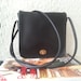Vintage Coach Black Full Flap Crossbody Shoulder Purse #9620