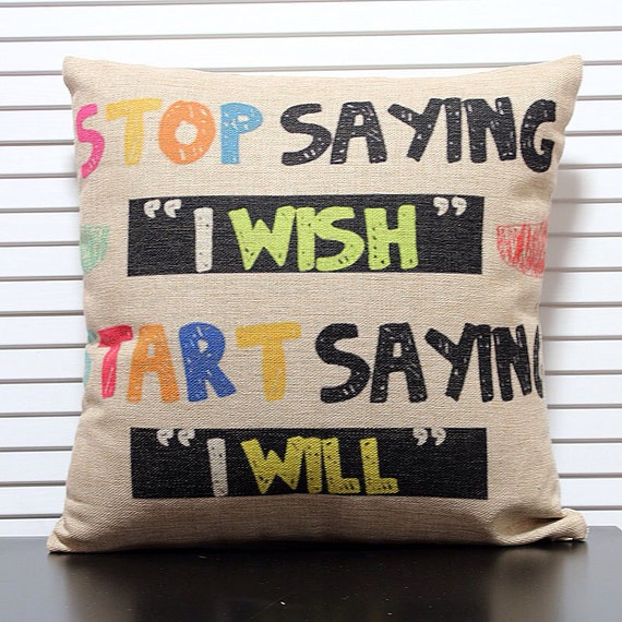 Items similar to Decorative Throw Pillow Cover Sayings on Etsy