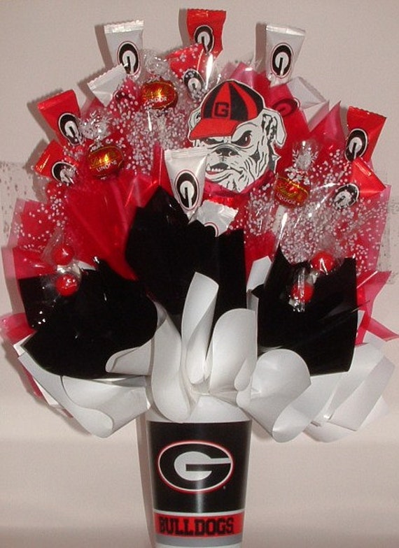 Items similar to GEORGIA BULLDOGS Candy Bouquet / Centerpiece! Go! Go