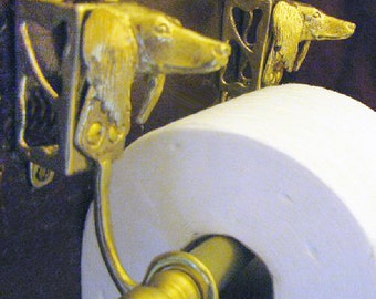 Saluki Paper Towel Holder Custom Cast Bronze Any Breed Available