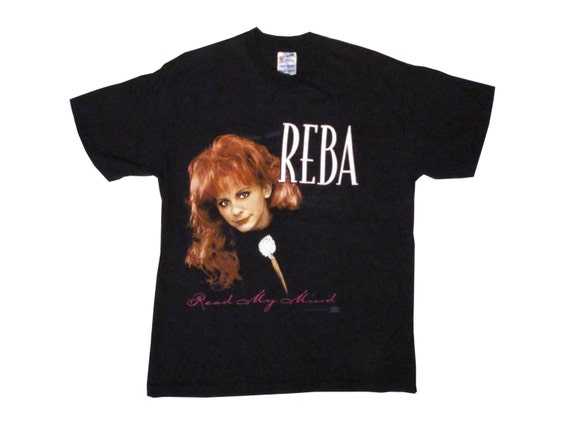 Vintage Reba Mcentire Read My Mind in Concert Black T-Shirt L