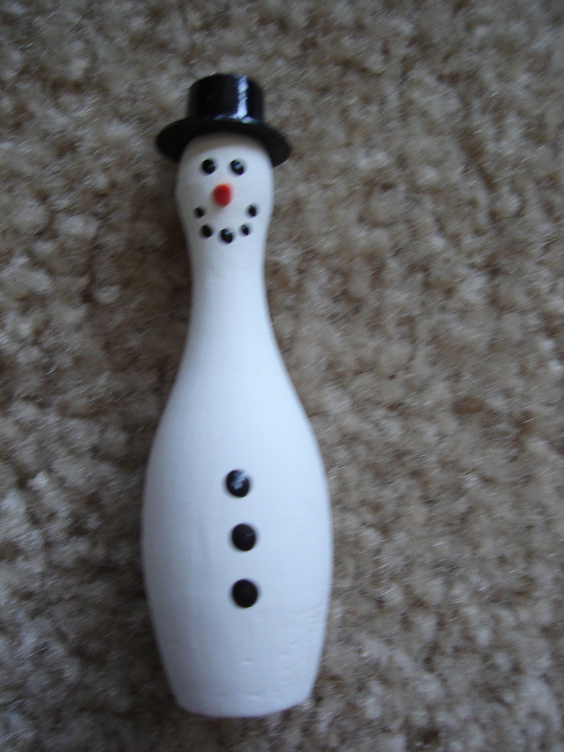 Snowman bowling pin christmas decoration by MyCreativeCraftRoom