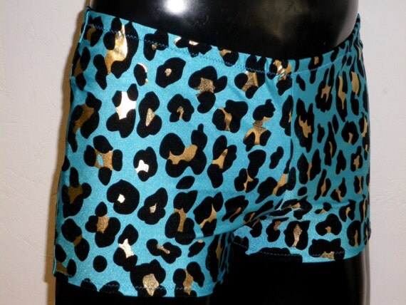 Mens Lycra Low Rise Hotpantsshorts Turquoise L Large 34 38 3611