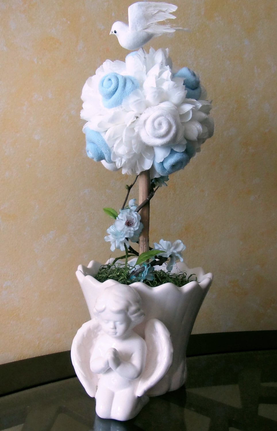 christening decoration for a Baptism Blessing by Topiary Topiary Boy Baby Baby