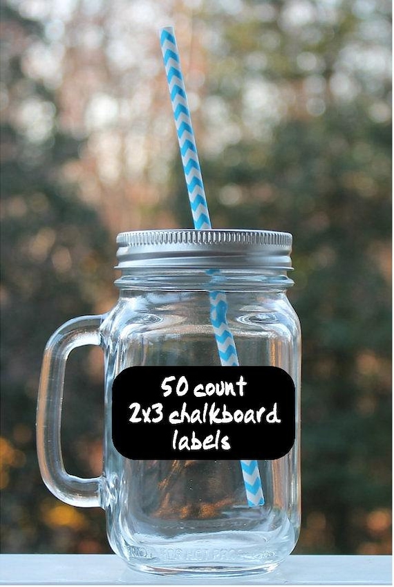 Chalkboard labels for glass jars