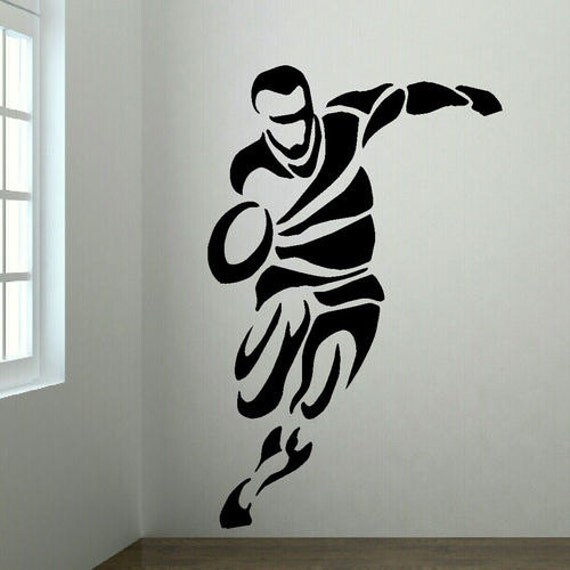 Large Upto 6ft Rugby Player Bedroom Wall Art Mural Transfer