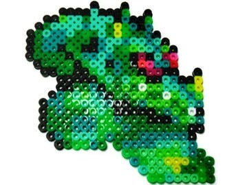 Super Metroid Kraid Perler bead sprite - retro gamer gift - super nintendo - metroid art - snes - geeky