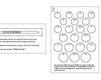 popular items for ring size chart on etsy