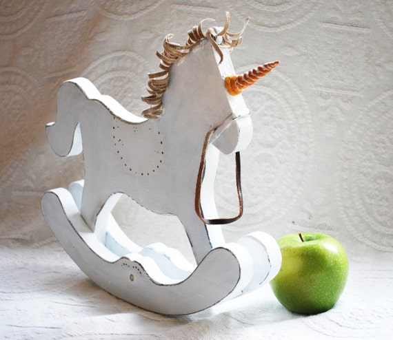 unicorn rocking horse pottery barn