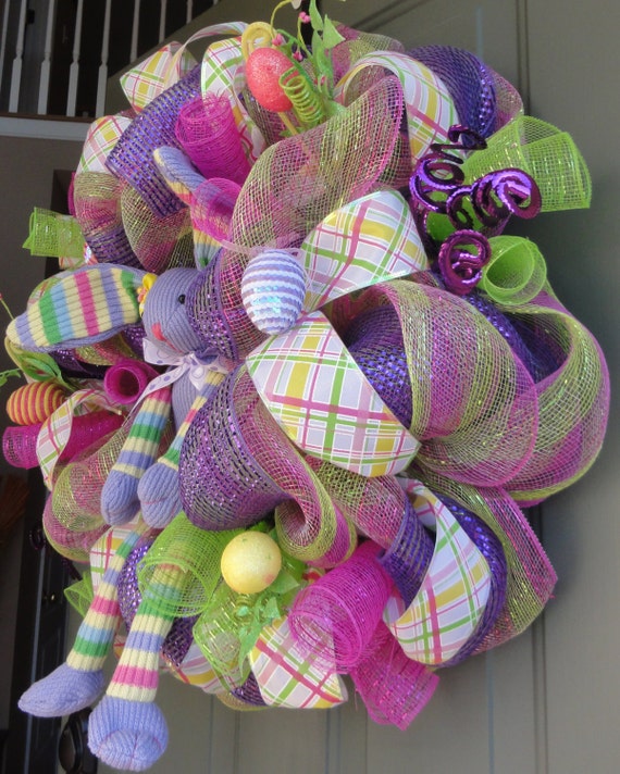 Easter Wreath Spring Wreath Easter Bunny Wreath Bunny