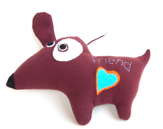 dog pattern stuffed animal