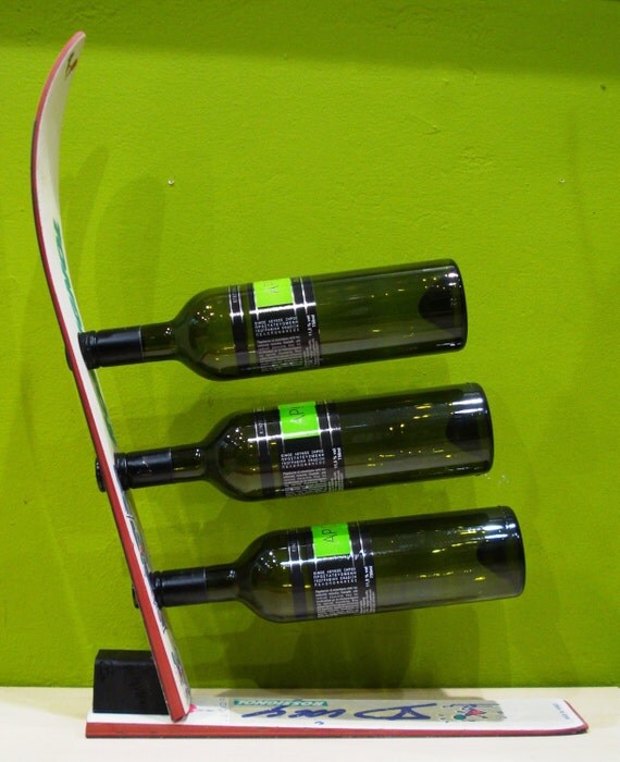 Snow ski wine rack by LOOPupcycle on Etsy
