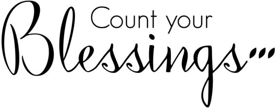 Count Your Blessings Wall Decal Christian Wall Decal