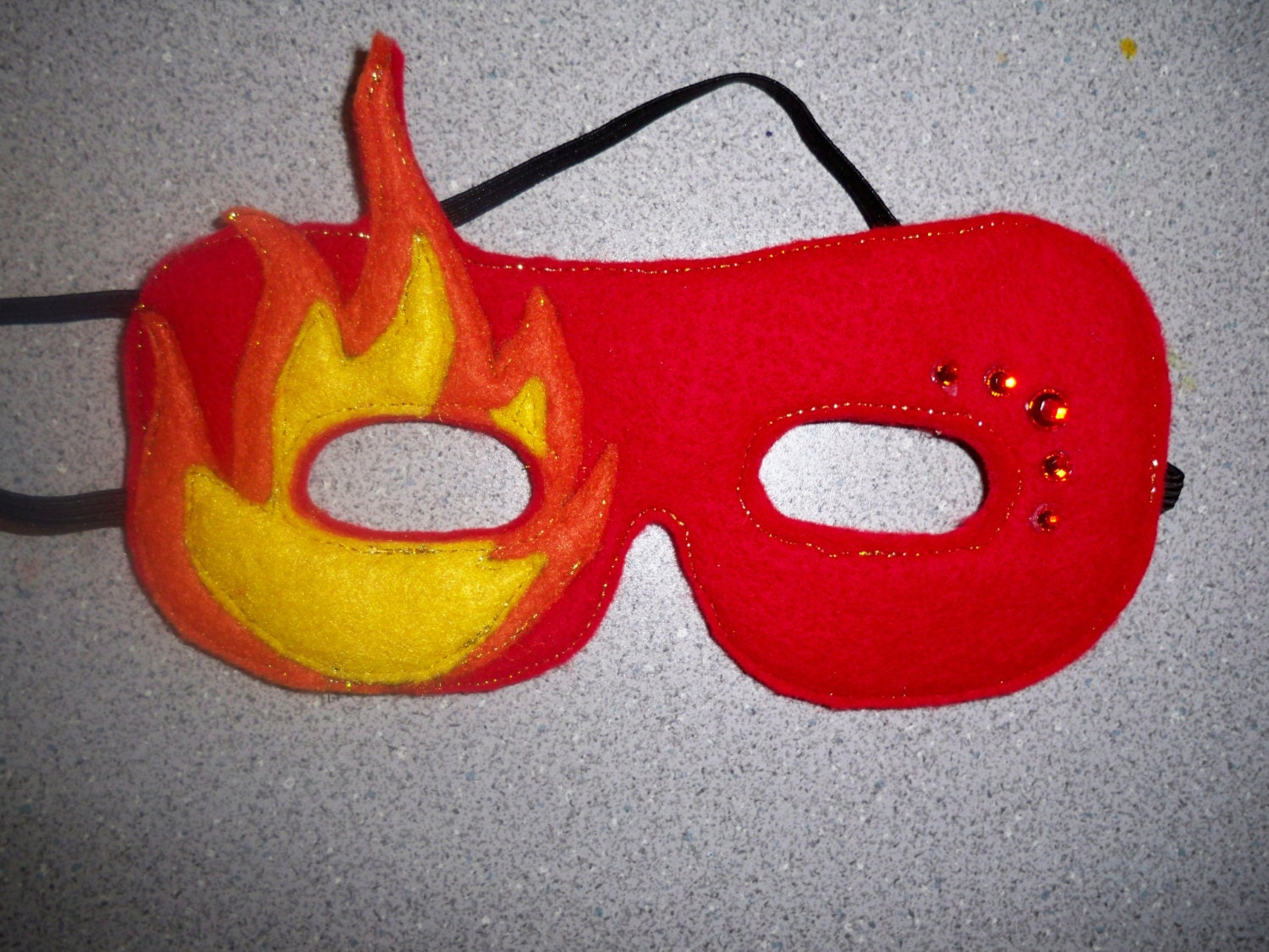 Human Torch or Fire Power Felt Superhero Mask Costume with or