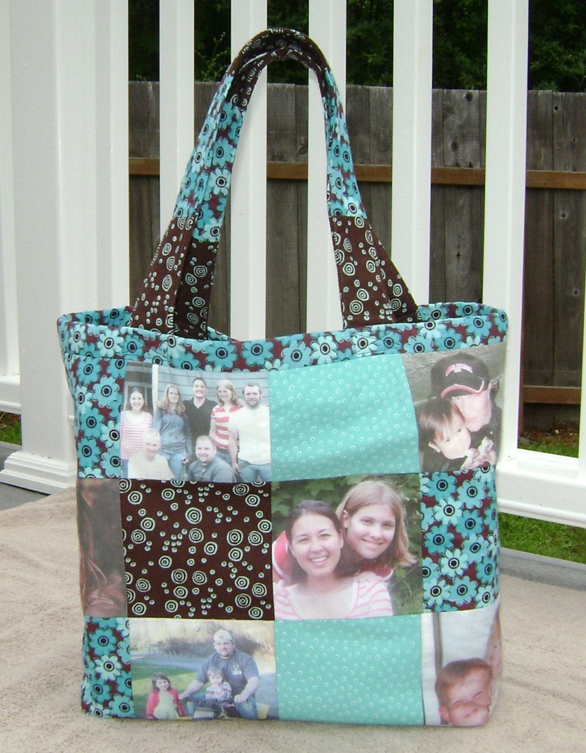Personalized Photo Tote Bag Quilted and Lined. Free