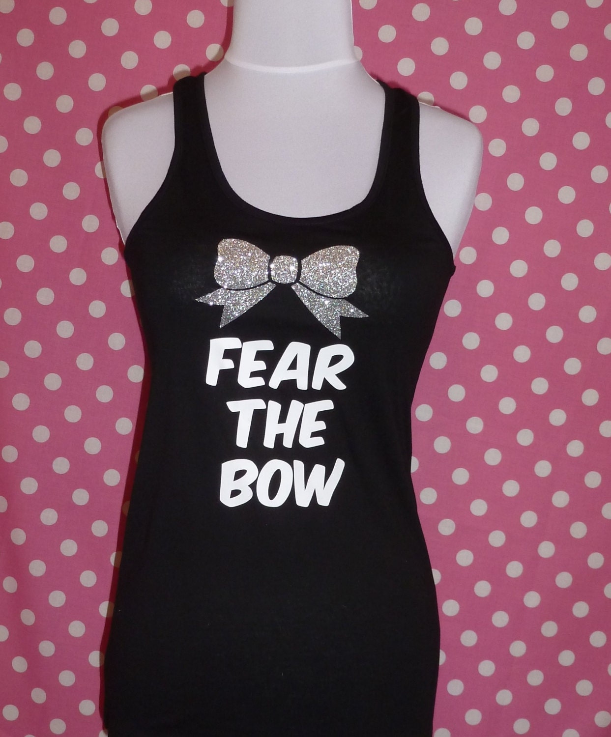Cheer Tank Top Fear The Bow Cheerleading Shirt