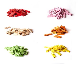 100 Mollette In Legno Per Fai-Da-Te - 7,2cm - Per Foto, Scrapbooking E Calendari Dell'Avvento - Foto 12