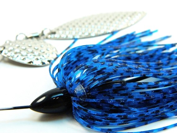 Free Ship handmade spinner baits by HUNYHOLE BAITS. ( Blue Moon)