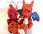 Mega CharizardxCrochet Chibi Pokemon:Amigurumi Plush