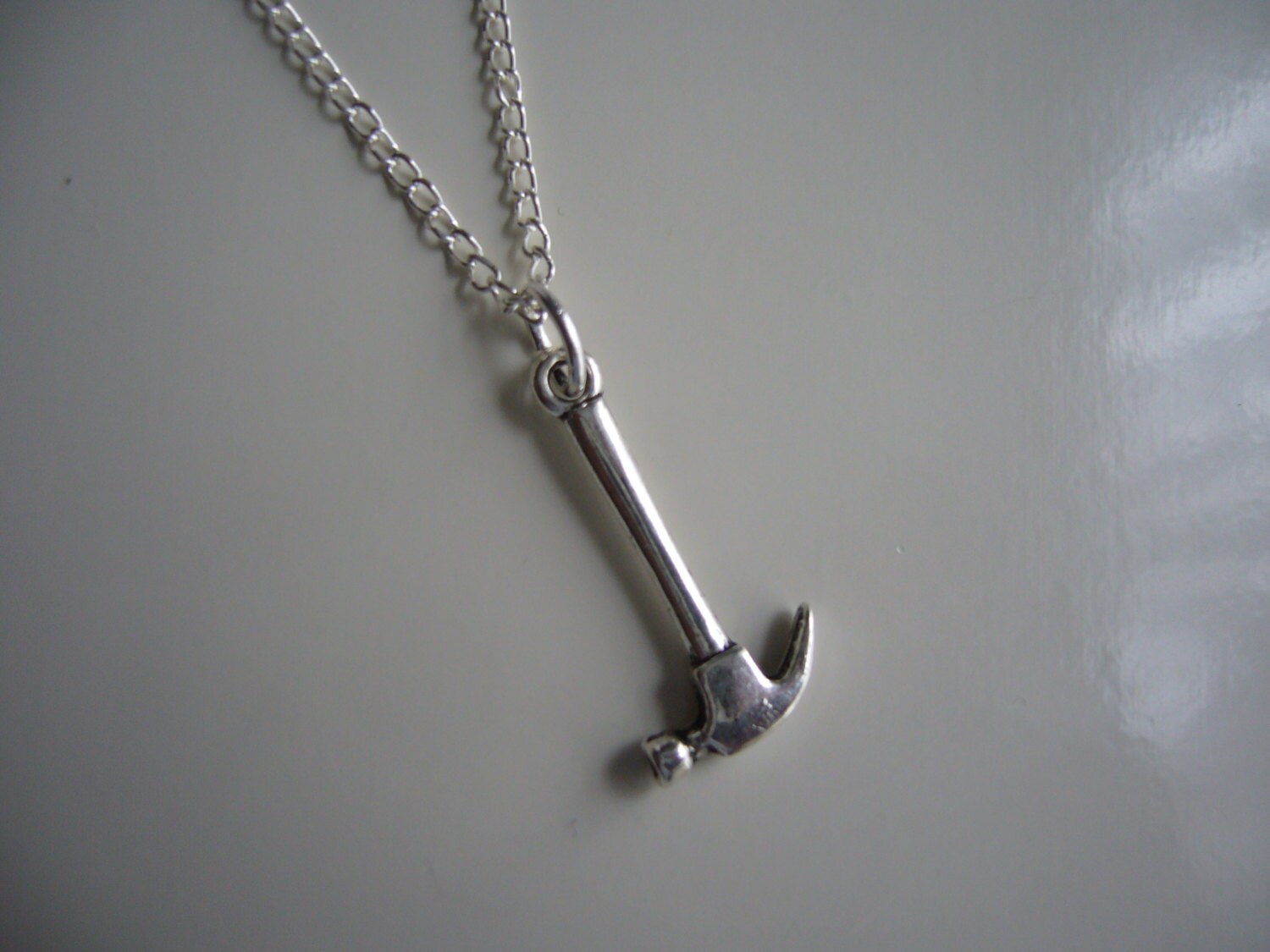 Hammer Necklace Antique Silver Hammer Necklace Hammer