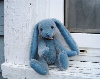 Aqua Blue Mohair Rabbit