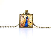 Yellow Peacock Pendant Necklace | peacock jewelry | yellow and blue